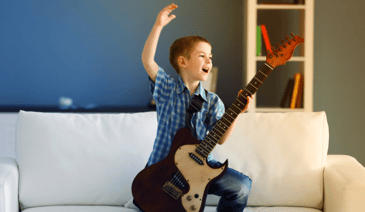 kid with guitar
