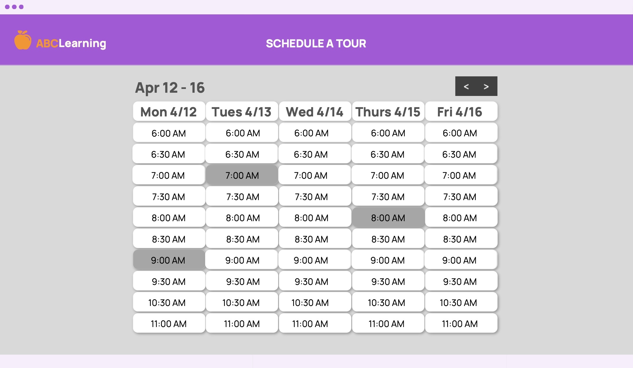 tour scheduler