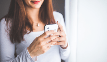 woman on mobile phone