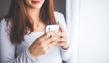 woman on mobile phone