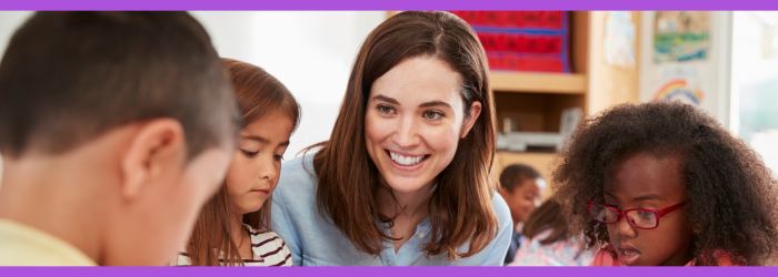 teacher with students