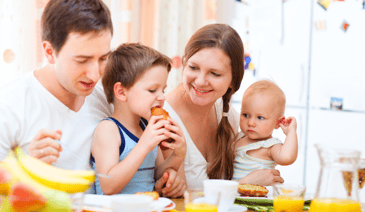 family eating