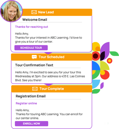 Childcare enrollment automation feature in LineLeader software