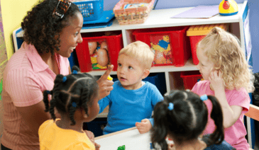 children and teacher