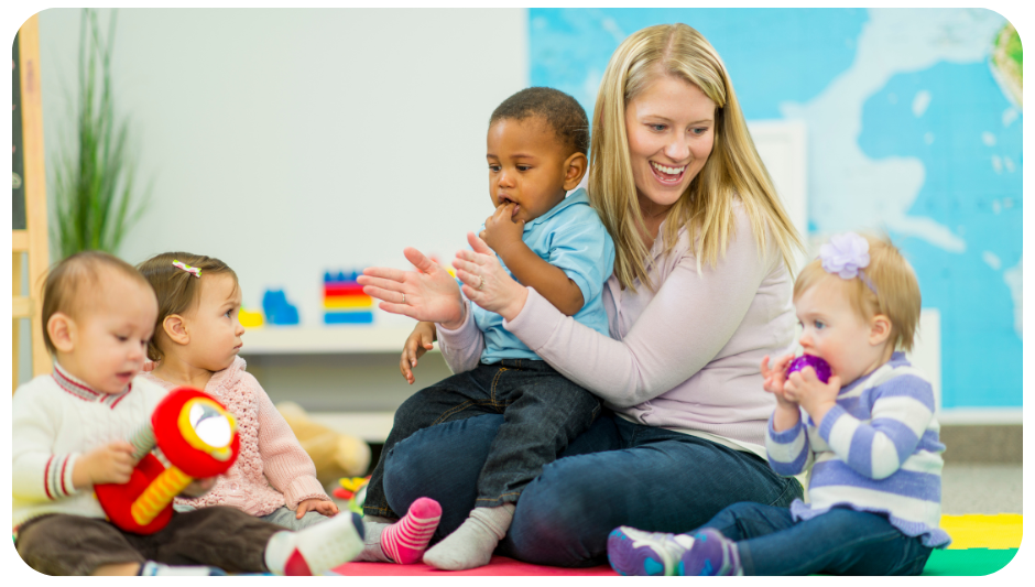 daycare teacher with kids crop