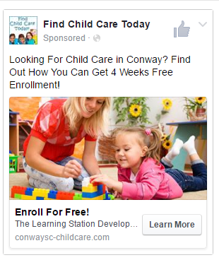 childcare ad